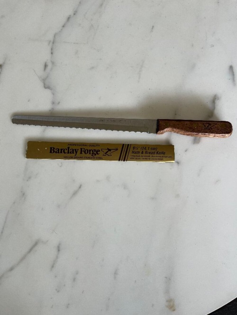 Barclay Forge Steel 9-1/2 Inch Ham & Bread Knife